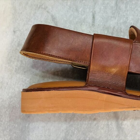 Dark Brown Leather Peshawari Chappal, Traditional Unique Style Comfortable - Picture 7 of 14